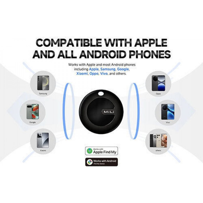 MiLi MiTag Duo Apple and Google Tracker (HD-P16) Λευκό