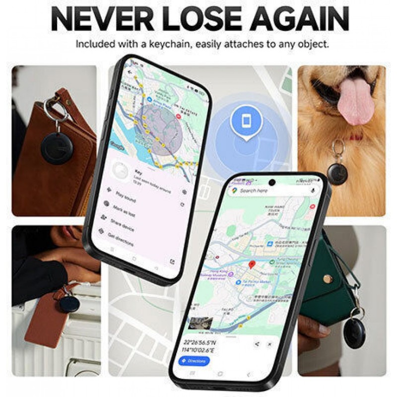 MiLi MiTag Duo Apple and Google Tracker (HD-P16) Λευκό
