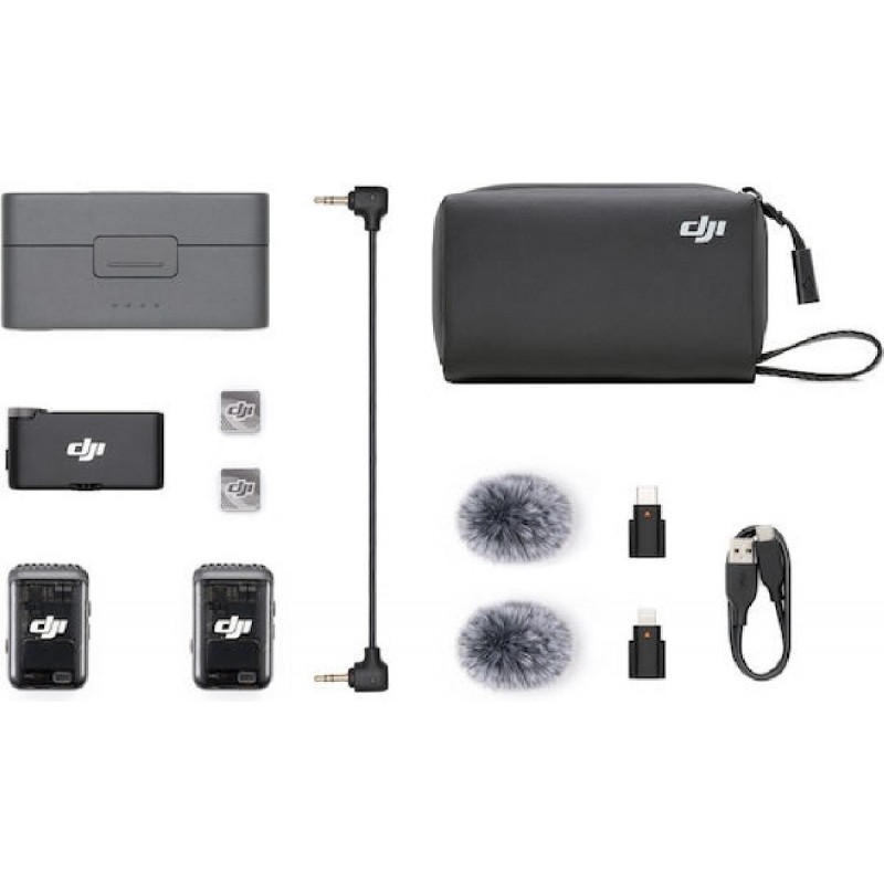 DJI Mic 2 Wireless Microphone (2TX + 1RX + Charging Case) CE (CP.RN.00000324.01)
