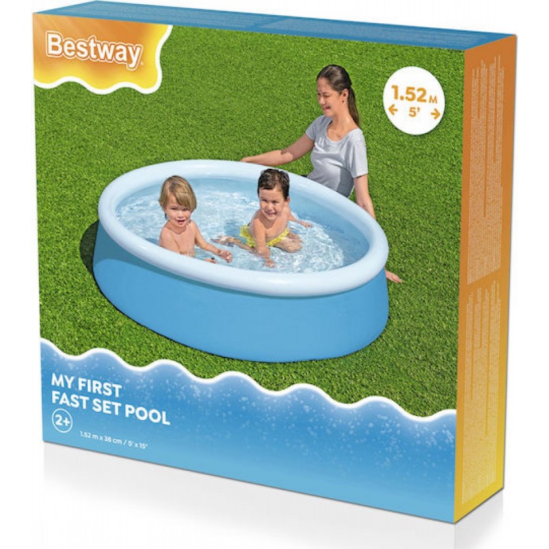 Bestway παιδική φουσκωτή πισίνα 477lt Φ152x38cm, (57241) μπλε