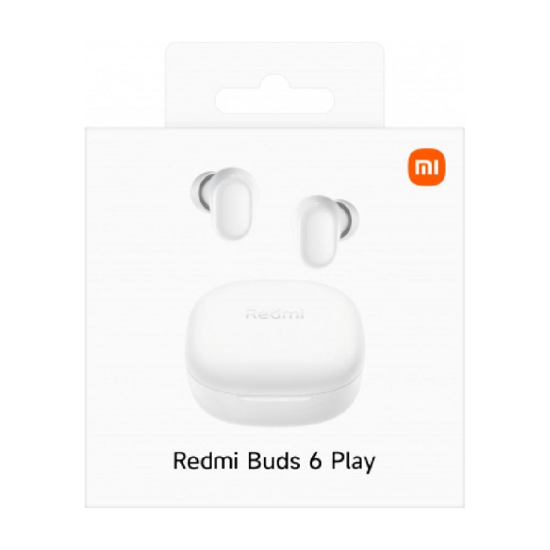 Xiaomi Redmi Buds 6 Play  Λευκά Bluetooth Handsfree Ακουστικά με Θήκη Φόρτισης