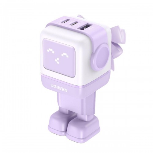 Ugreen Φορτιστής Χωρίς Καλώδιο GaN με Θύρα USB-A και 2 Θύρες USB-C 65W Power Delivery / Quick Charge 4.0 (35291) Μωβ