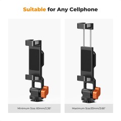 K&F Concept Phone Metal Clamp With Tripod Mount and Double Cold Shoe (KF31.094) Black