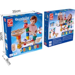 Hape Παιχνίδι Κατασκευών Ξύλινo Quadrilla Marble Run για Παιδιά 4+ Ετών (E6021)