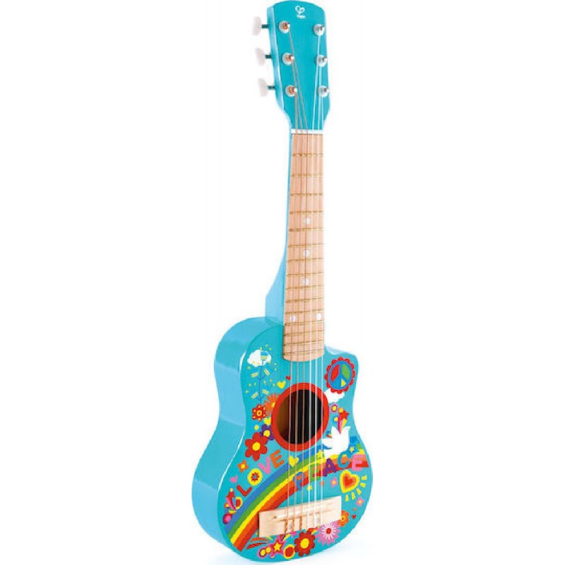 Hape Ξύλινη Κιθάρα Flower Power για 3+ Ετών (E0600)
