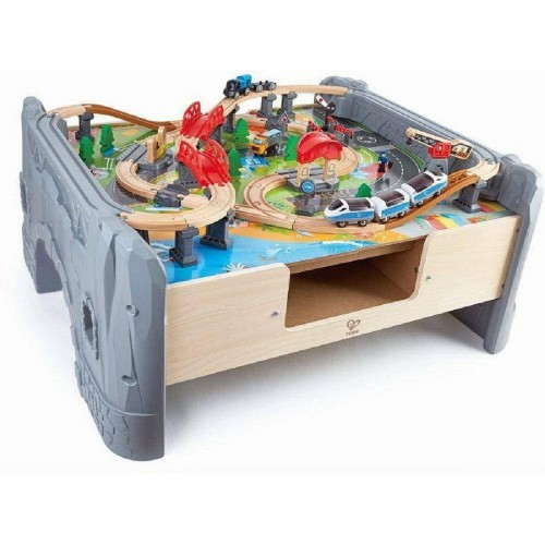 Hape Railway Train καιTable Set Σετ Παιχνιδιού Μεγάλος Σιδηρόδρομος 70Τεμ E3766 Hape Railway Train καιTable Set Σετ Παιχνιδιού Μεγάλος Σιδηρόδρομος 70Τεμ E3766