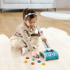 Hape Ηλεκτρική Σκούπα από Ξύλο για 2+ Ετών 7τμχ (E3056)
