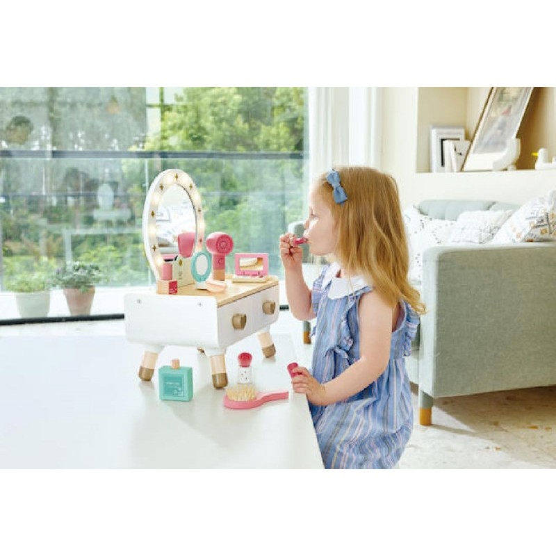 Hape My Stylish Dressing Table Ξύλινη Παιδική Τουαλέτα Ομορφιάς (E3219)