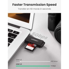 Ugreen Card Reader USB 3.0 for TF/SD Card (40752) Black