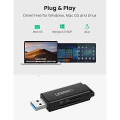 Ugreen Card Reader USB 3.0 for TF/SD Card (40752) Black