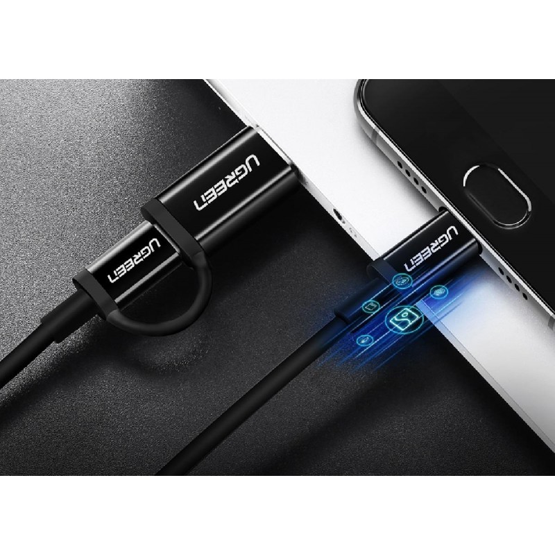 Ugreen USB 2.0 Cable USB-C male - USB-C 60W 1m (60518) Λευκό