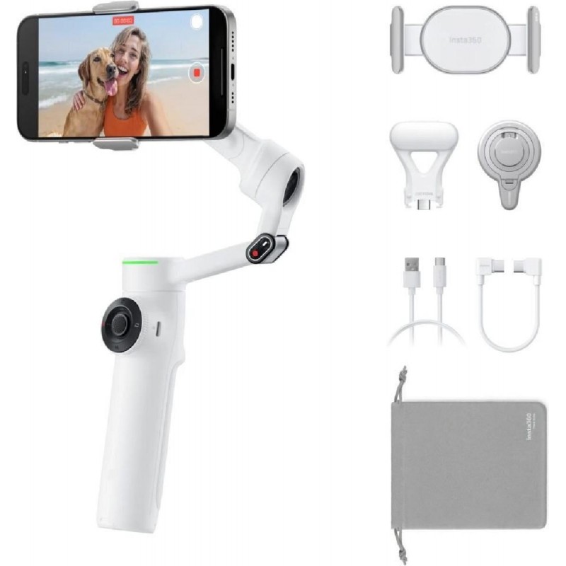 Insta360 Flow 2 Pro Creator Bundle A.I. Powered Gimbal (CINSABQB/Flow205) Λευκό