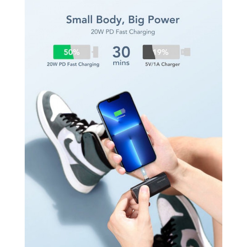 Charmast Power Bank Plugon-L 5000mAh 20W PD (W0556P) Black
