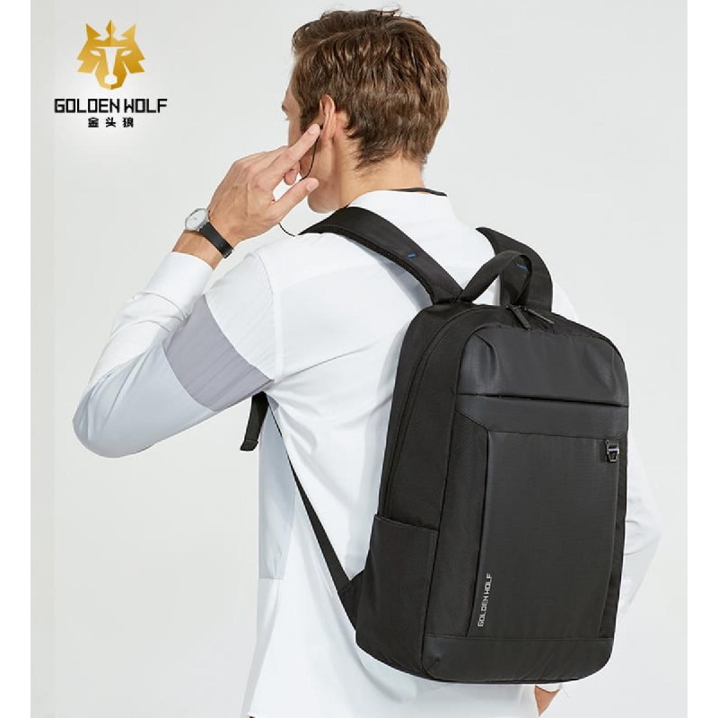 Arctic Hunter Golden Wolf GB00400-BK Αδιάβροχη Τσάντα Πλάτης για Laptop 15.6