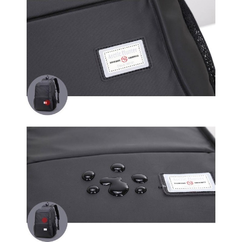 ARCTIC HUNTER τσάντα πλάτης 20005-BK με θήκη laptop, μαύρη
