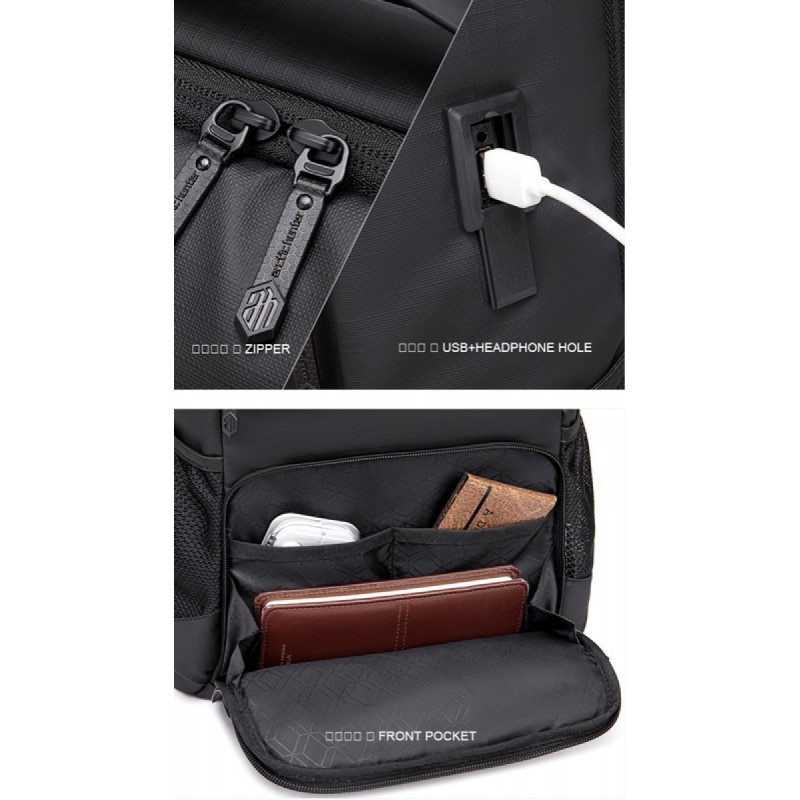Arctic Hunter (B00532-BK) Αδιάβροχη Τσάντα Πλάτης για Laptop 15.6