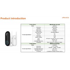 Imilab Video Doorbell Set Wi-Fi (CMSXJ33A) White
