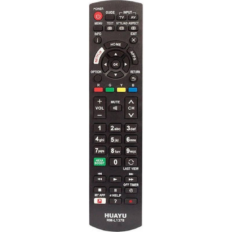Huayu RM-L1378 Συμβατό Τηλεχειριστήριο για Τηλεοράσεις Panasonic