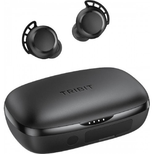 Tribit FlyBuds 3 SC Bluetooth Handsfree Ακουστικά με Αντοχή στον Ιδρώτα και Θήκη Φόρτισης Μαύρα