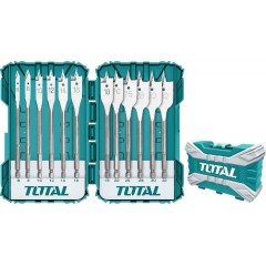 Total (TACSDL1201) Σετ Τρυπάνια Φτερού Ξύλου 12τμχ