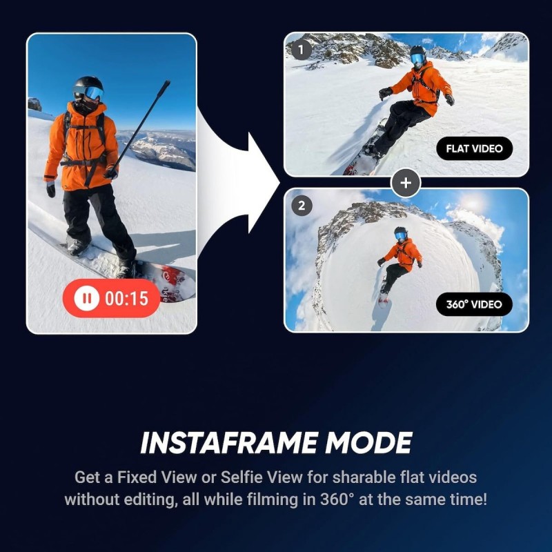 Insta360 X5 8K 360 Action Cam Black