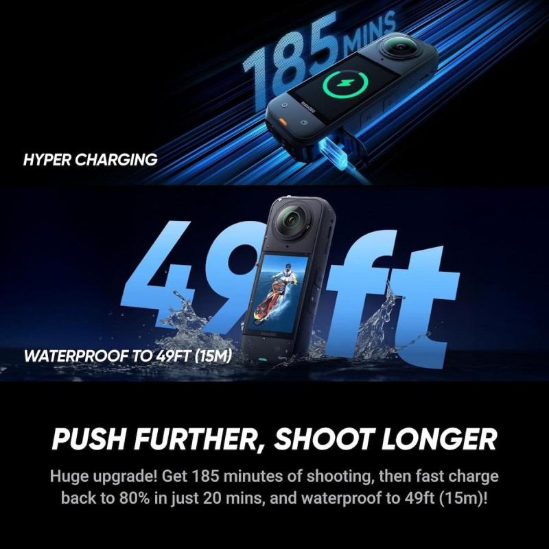 Insta360 X5 8K 360 Action Cam Black
