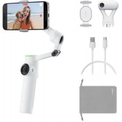 Insta360 Flow 2 AI Tracker Bundle Summit White - A.I. Powered Gimbal Stabilzer for Smartphone
