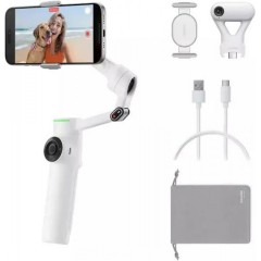 Insta360 Flow 2 AI Tracker Bundle Summit White - A.I. Powered Gimbal Stabilzer for Smartphone