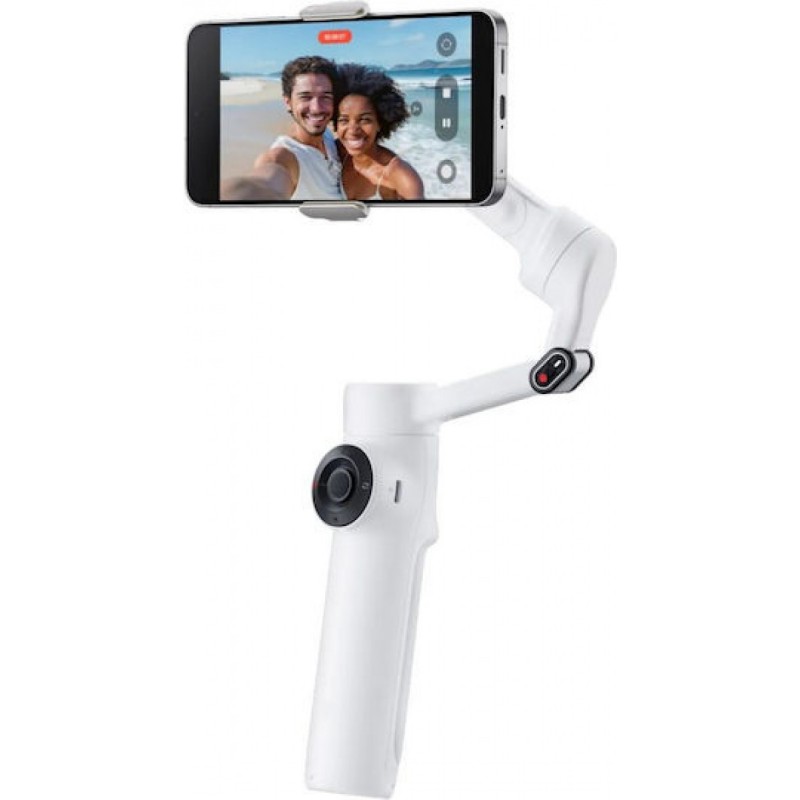 Insta360 Flow 2 AI Tracker Bundle Summit White - A.I. Powered Gimbal Stabilzer for Smartphone