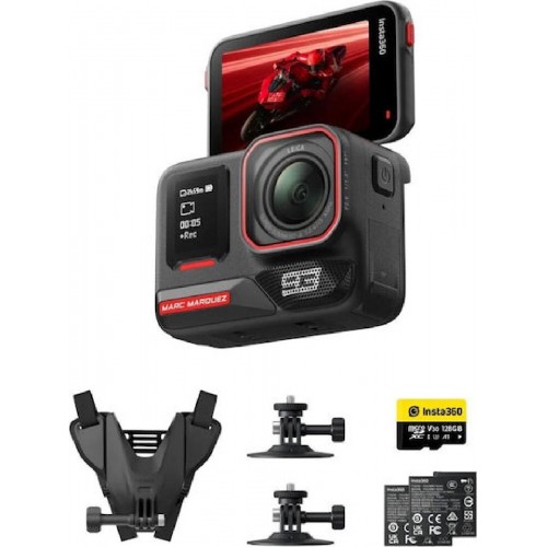 Insta360 Ace Pro 2 Marc Marquez 93 Dual Battery, 128GB Motorcycle Helmet Mount