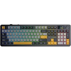 Aula F108 Pro Ασύρματο Gaming Μηχανικό Πληκτρολόγιο με LEOBOG Reaper διακόπτες και RGB φωτισμό (Αγγλικό US) Γκρι