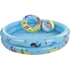 Swim Essentials Σετ Φουσκωτή πισίνα 120εκ. με σωσίβιο και μπάλα