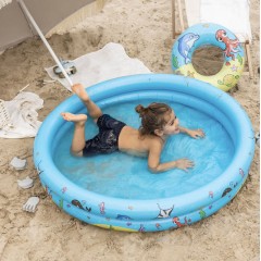 Swim Essentials Σετ Φουσκωτή πισίνα 120εκ. με σωσίβιο και μπάλα
