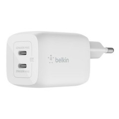 Belkin Boost Charge Pro Διπλός φορτιστής τοίχου USB-C GaN με PPS 65W (WCH013vfWH) White Belkin Boost Charge Pro Διπλός φορτιστής τοίχου USB-C GaN με PPS 65W (WCH013vfWH) White