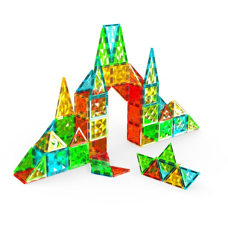 Geomag Μαγνητικό Παιχνίδι Κατασκευών Magnetic Tiles Gems για Παιδιά 3+ Ετών 100τμχ (PF.224.104.00)
