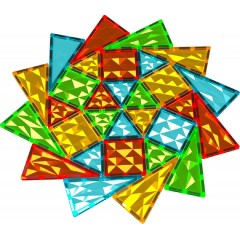 Geomag Μαγνητικό Παιχνίδι Κατασκευών Magnetic Tiles Gems για Παιδιά 3+ Ετών 100τμχ (PF.224.104.00)