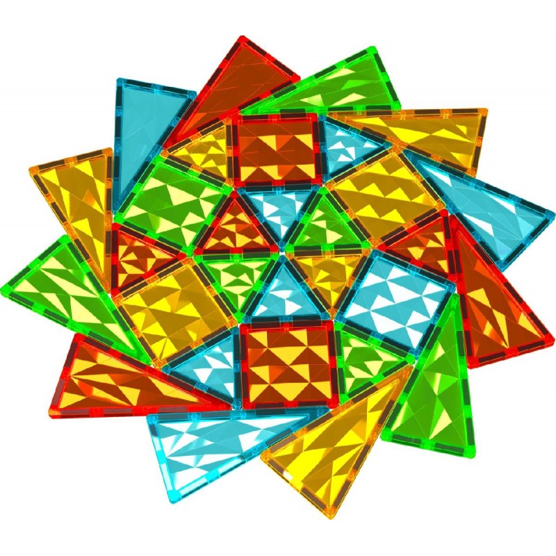 Geomag Μαγνητικό Παιχνίδι Κατασκευών Magnetic Tiles Gems για Παιδιά 3+ Ετών 100τμχ (PF.224.104.00)