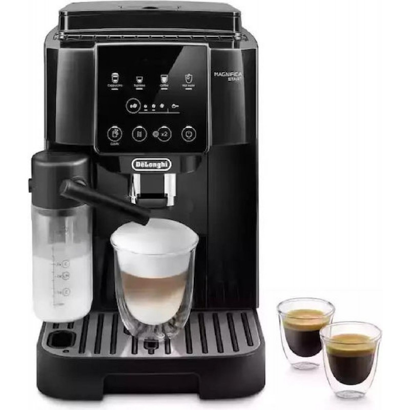 De'Longhi Magnifica Start Αυτόματη Μηχανή Espresso 1450W Πίεσης 15bar για Cappuccino με Μύλο Άλεσης (ECAM220.60.B) Μαύρη
