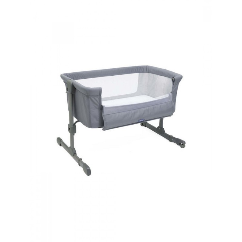Chicco Λίκνο Next2Me Essential με Στρώμα, Πλαϊνό Άνοιγμα και Ρόδες Stone Re Lux (87042-67)