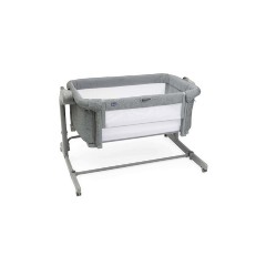 Chicco Λίκνο Next2Me Magic Evo με Στρώμα, Πλαϊνό Άνοιγμα και Ρόδες 40 Dark Grey