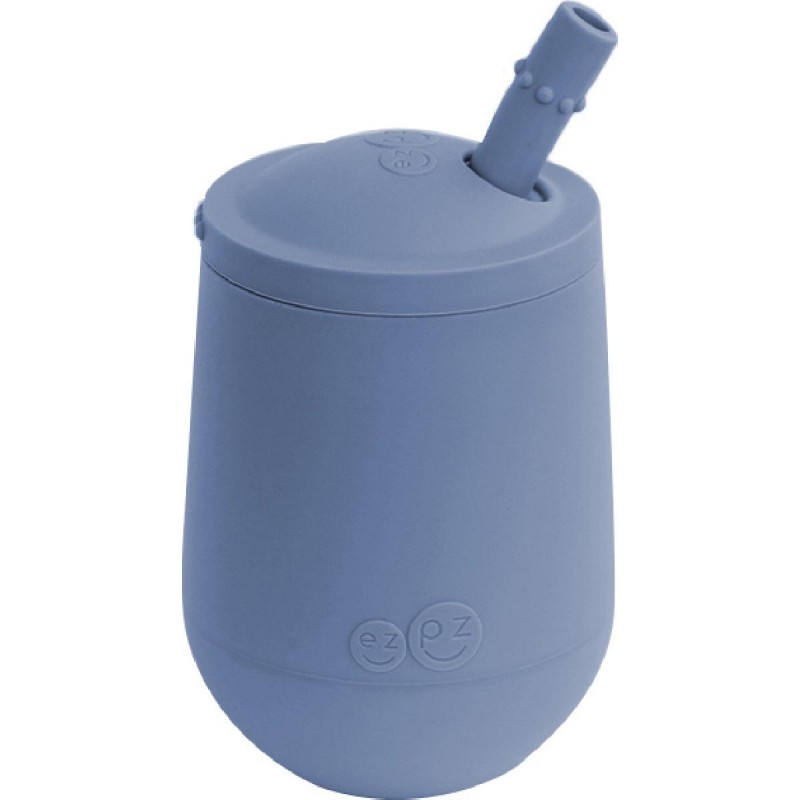 Ezpz Εκπαιδευτικό ποτήρι Mini Cup + καλαμάκι Indigo