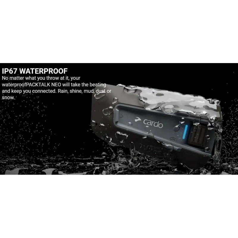 Cardo Packtalk Neo Duo Ενδοεπικοινωνία για Κράνος Μηχανής με Bluetooth (CRPTN00101)