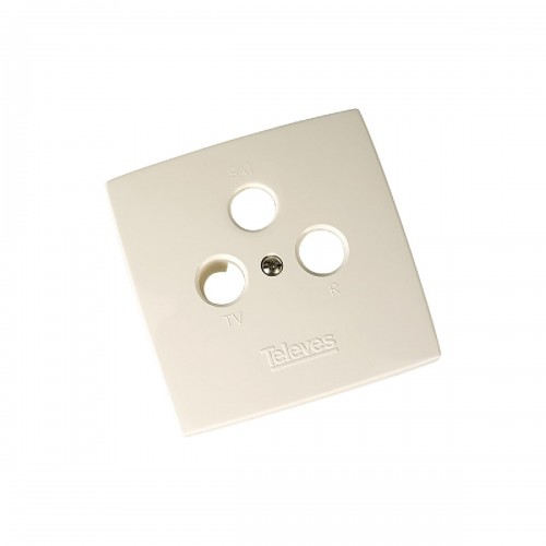 Televes 544302 Πρόσοψη Πρίζας TV-FM-SAT Τριπλή (12-26-0010) Λευκή