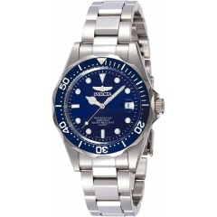 Invicta Pro Diver Ρολόι Μπαταρίας με Μεταλλικό Μπρασελέ (9204)
