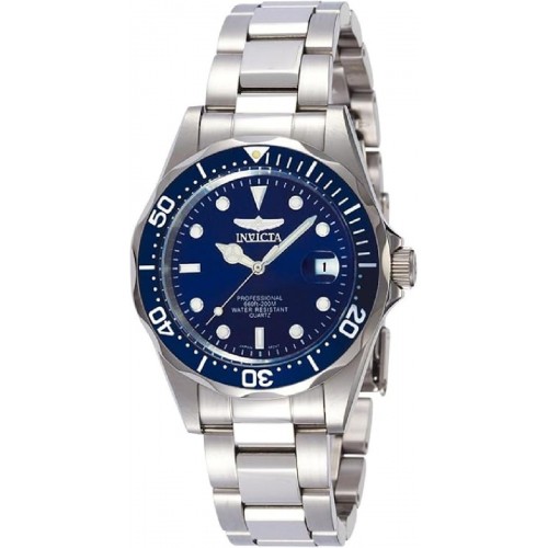 Invicta Pro Diver Ρολόι Μπαταρίας με Μεταλλικό Μπρασελέ (9204)