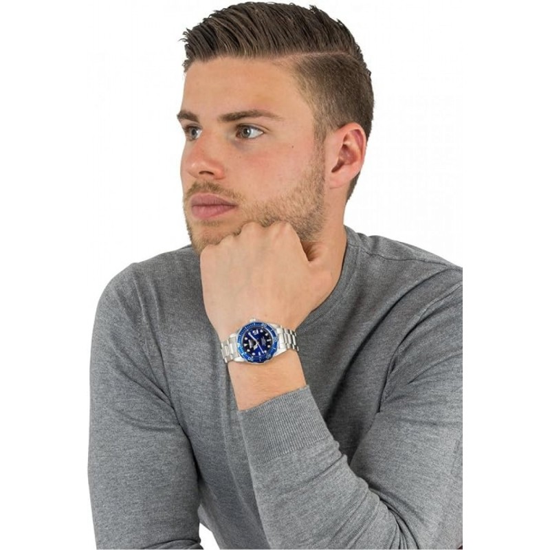 Invicta Pro Diver Ρολόι Μπαταρίας με Μεταλλικό Μπρασελέ (9204)