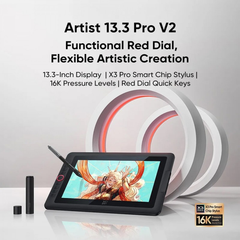 XP-PEN Artist 13.3 Pro V2 ταμπλέτα σχεδίασης με οθόνη & γραφίδα 10.95