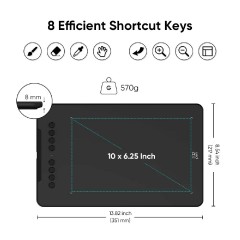 Xp-Pen Deco 01 V3 Γραφίδα Σχεδίασης χωρίς Οθόνη Black