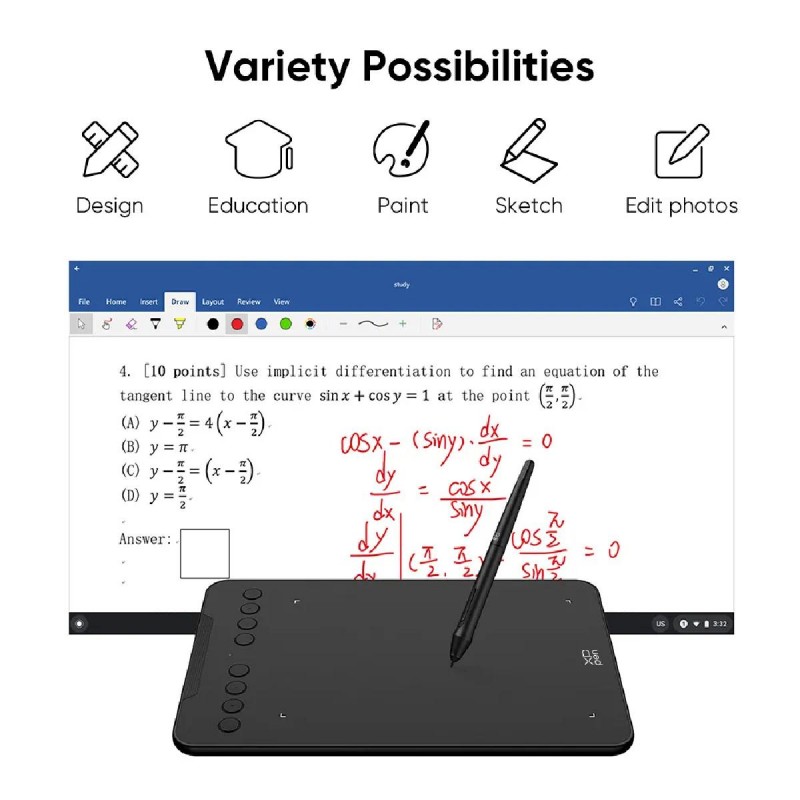Xp-Pen Deco 01 V3 Γραφίδα Σχεδίασης χωρίς Οθόνη Black