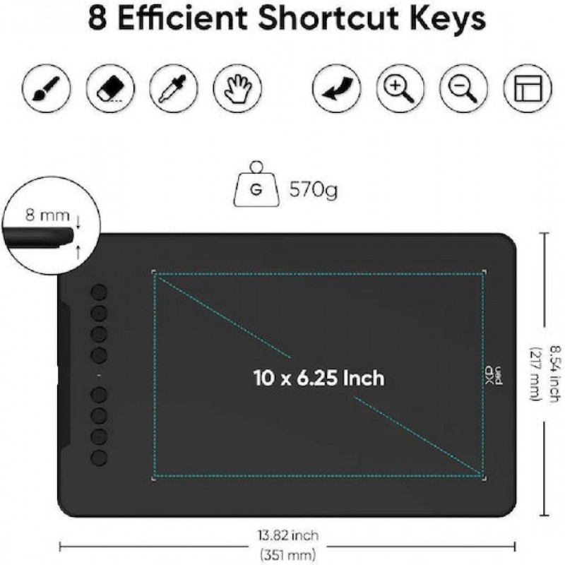 XP-Pen Deco 01 V3 Γραφίδα Σχεδίασης χωρίς Οθόνη Pink